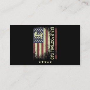 USA American Flag Table Football Dad Business Card