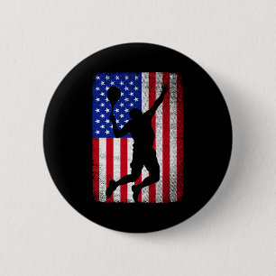Usa american flag tennis for men women  6 cm round badge