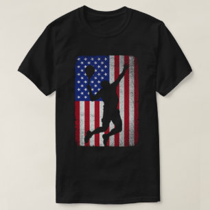 USA American Flag Tennis For Men Women  T-Shirt