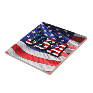 USA - American Flag Tile