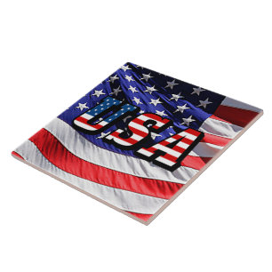 USA - American Flag Tile