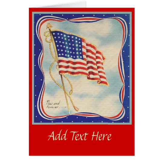 USA AMERICAN FLAG VINTAGE CARD
