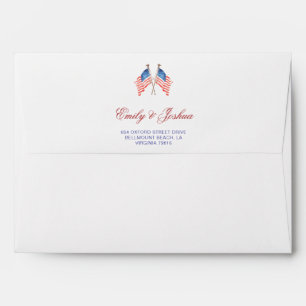 USA American Flag Wedding Envelope