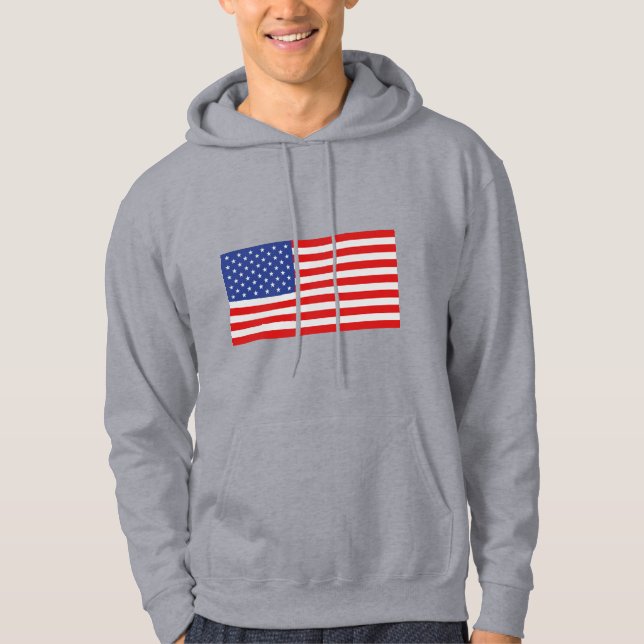 USA - American flag with correct dimensions Hoodie (Front)