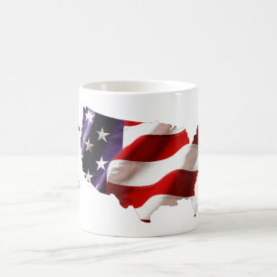 USA - American Flag Within USA Coffee Mug