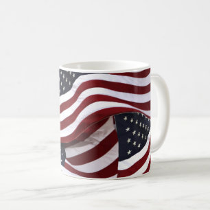 USA American Flags Patriotic Coffee Mug
