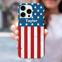 USA American Patriotic Flag Rustic Vintage Wood