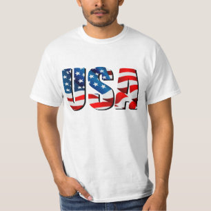 USA American patriotic red white blue flag T-Shirt