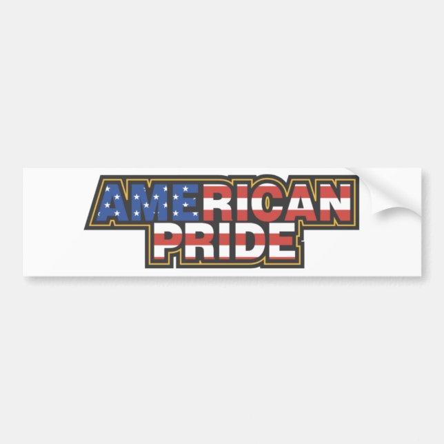 USA-American Pride Flag Bumper Sticker (Front)
