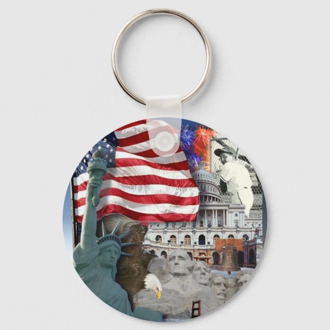 USA  American Symbols Key Ring (Front)