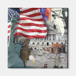 USA  American Symbols Magnet
