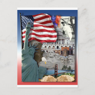 USA  American Symbols Postcard