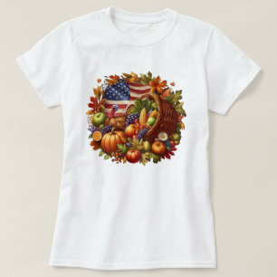 USA/American/Thanksgiving turkey wreath T-Shirt