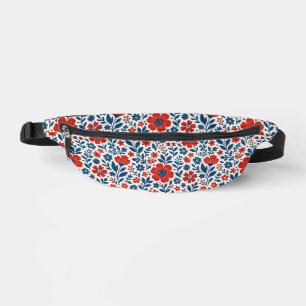 USA/American themed floral pattern Bum Bags