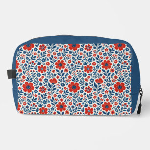 USA/American themed floral pattern Dopp Kit
