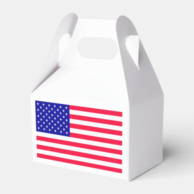 USA American US Flag Favour Boxes (Front Side)