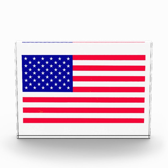 USA American US Flag Photo Block (Front)