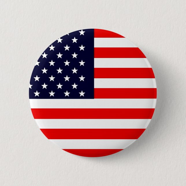 USA AMERICAN US FLAG Series 6 Cm Round Badge (Front)