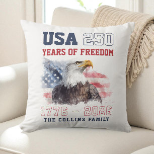 USA America's 250th Anniversary 4th of July Party Cushion