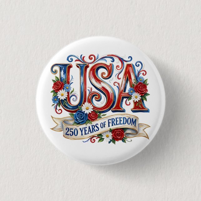USA America's 250th Anniversary Button (Front)