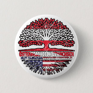 USA Amerikanisch Österreichisch Baum 6 Cm Round Badge
