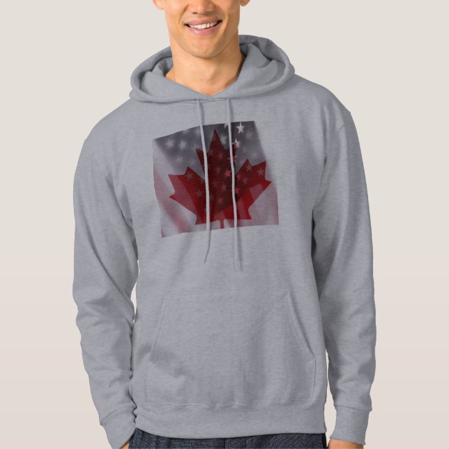 USA and Canada flags hoodie (Front)