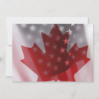 USA and Canada flags invitation