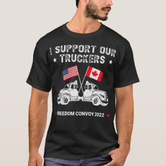 USA and Canada Support Our Truckers Premium  T-Shirt