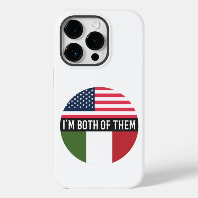 USA AND ITALY FLAGS I'M BOTH OF THEM  Case-Mate iPhone CASE (Back)