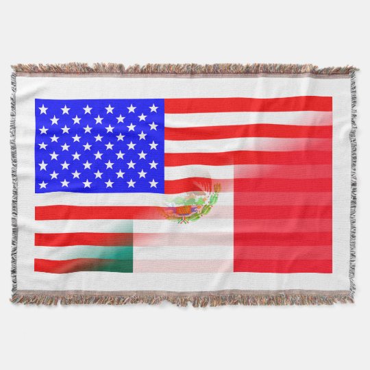 USA And Mexican Flag Blend Throw Blanket | Zazzle.co.uk