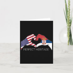 Usa And Serbia Serbian American Perfect Heritage H Card
