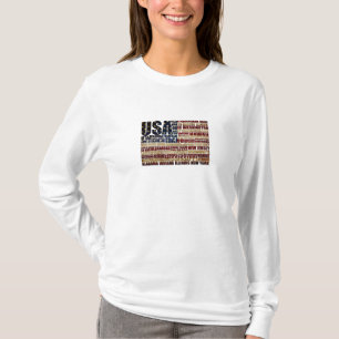 USA and their federal states in stars and stripes T-Shirt