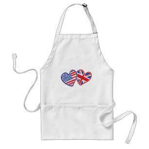 USA and UK In Hearts Showing the Love Standard Apron