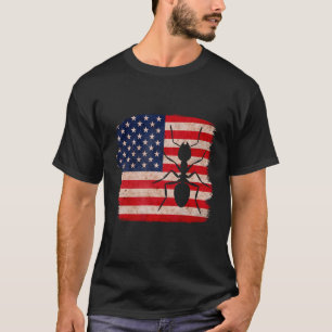 USA Ants , Patriotic Ant 4th of July American fla T-Shirt