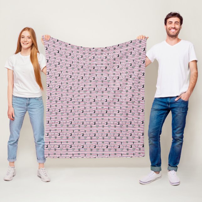 USA Archery Silhouette Pattern Fleece Blanket (In Situ)