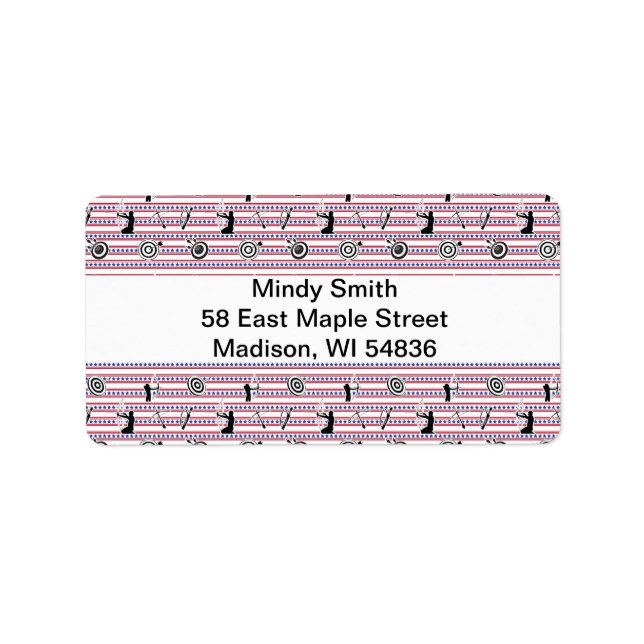 USA Archery Silhouette Pattern Label (Front)