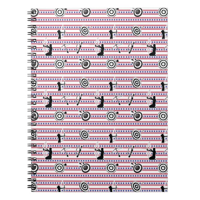 USA Archery Silhouette Pattern Notebook (Front)