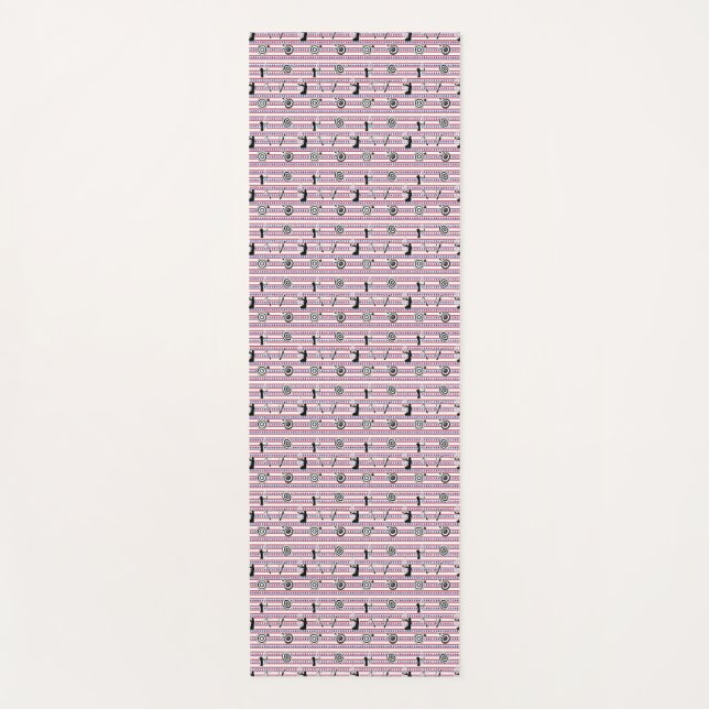 USA Archery Silhouette Pattern Yoga Mat (Front)