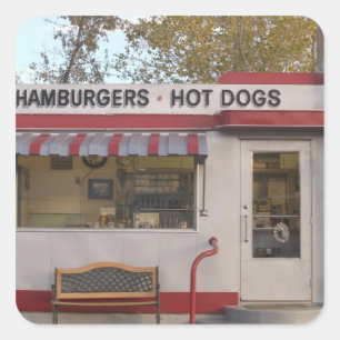 USA, Arizona, Bisbee: Shady Dell Motel, All 2 Square Sticker