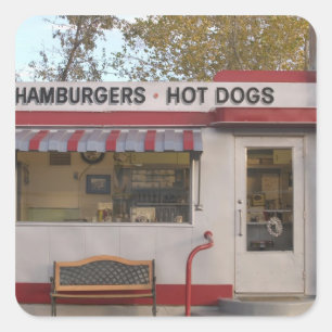 USA, Arizona, Bisbee: Shady Dell Motel, All 2 Square Sticker