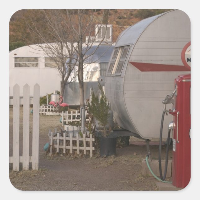 USA, Arizona, Bisbee: Shady Dell Motel, All Square Sticker (Front)