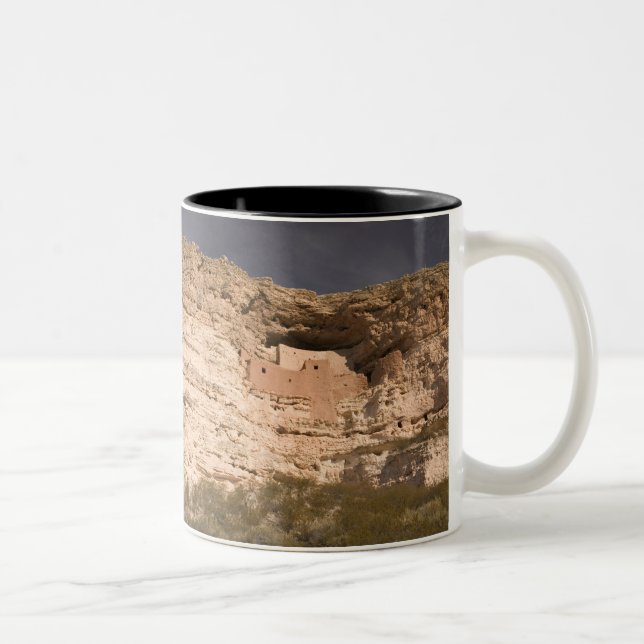 USA, Arizona, Camp Verde: Montezuma Castle Two-Tone Coffee Mug (Right)