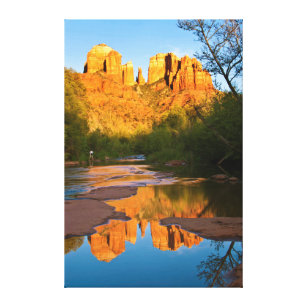USA, Arizona. Cathedral Rock At Sunset Canvas Print