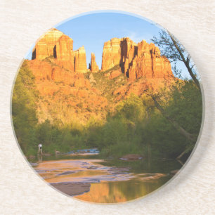 USA, Arizona. Cathedral Rock At Sunset Coaster