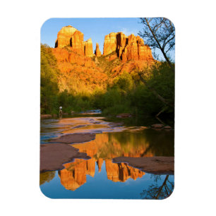 USA, Arizona. Cathedral Rock At Sunset Magnet