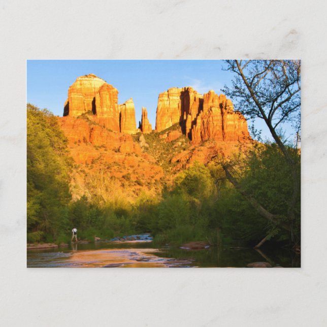 USA, Arizona. Cathedral Rock At Sunset Postcard (Front)