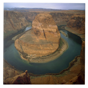 USA, Arizona. Horseshoe Bend showing erosion by Tile