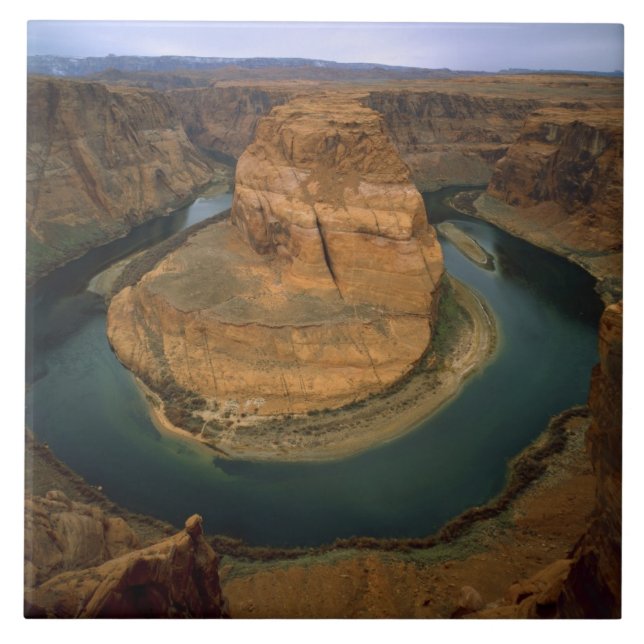 USA, Arizona. Horseshoe Bend showing erosion by Tile (Front)