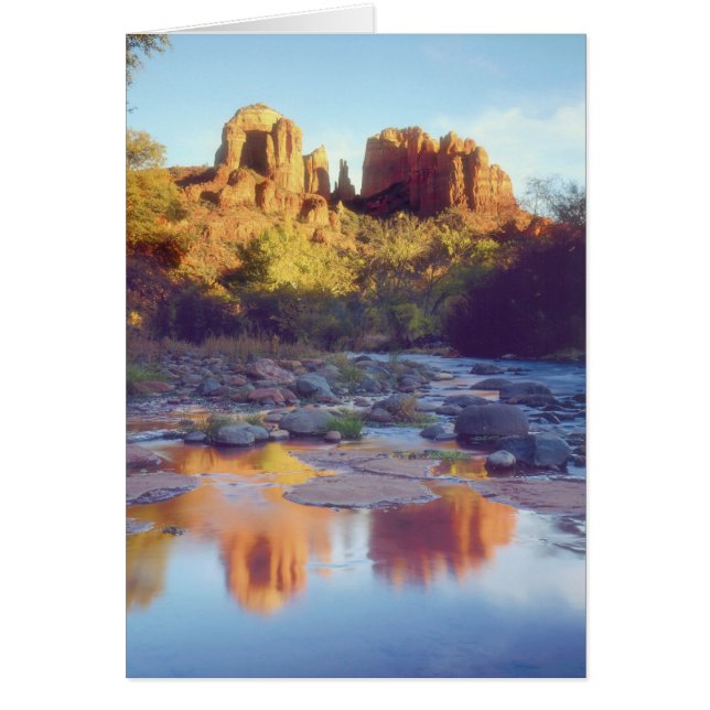 USA, Arizona, Sedona. Cathedral Rock reflecting (Front)
