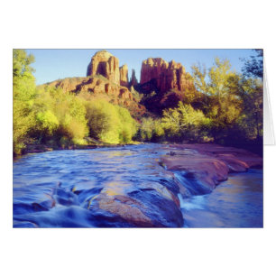 USA, Arizona, Sedona. Cathedral Rock reflecting 2